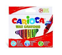 CARIOCA - Ceras de Colores Maxi, Plasticera Gruesa Antirroturas, Pack de 24