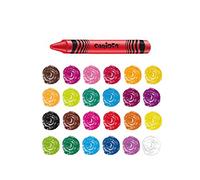 CARIOCA - Ceras de Colores Tradicionales, Pintura Escolar, Caja de 24 Uds | Crayones Redondos de Trazo Suave para Colegio. Útiles de Papelería Ideales para Manualidades en el Aula