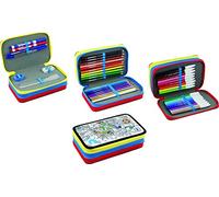 CARIOCA COLORS CASE | Estuche Escolar Personalizable 3 Cremalleras con Material Escolar, Ice Cream (42912/ICE)
