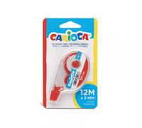 Carioca CORRECTOR CINTA - Corrector en cinta, opaco y reescribible al momento. Perfecto para borrar. Contiene 1 corrector 12mx5mm. Color del corrector en Rojo
