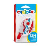 Carioca CORRECTOR CINTA - Corrector en cinta, opaco y reescribible al momento. Perfecto para borrar. Contiene 1 corrector 12mx5mm. Color del corrector en Rojo