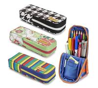 CARIOCA - Estuche Plegable Vertical, Organizador de Escritorio | Novedoso Formato Convertible En Portalápices De Mesa, Base Sólida Antivuelco, Solución Práctica Para Ver Todo El Material
