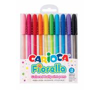 Carioca Fiorella - Blíster de 10 bolígrafos de colores, Multicolor | Tinta Termosensible Segura Para Niños, Facilita El Aprendizaje De La Caligrafía
