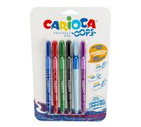 CARIOCA Fiorella - Bolígrafos de Escritura Suave Y Rápida | Punta De Acero Inoxidable Que Garantiza Un Deslizamiento Fluido Sin Raspar El Papel