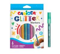 Carioca Rotuladores Glitter – Efecto purpurina, punta 1 mm, 6 unidades