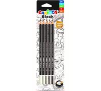 Carioca HB - Pack de 4 lápices y goma de borrar, multicolor