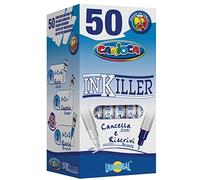 Carioca Inkiller - Caja de 50 rotuladores correctores para tinta estilográfica borrable, color azul