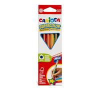 Carioca - Lápices de Colores Gruesos, Supercolor Maxi, Madera FSC, Pack 6