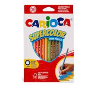 Carioca Lápices de Colores SUPERCOLOR | Caja de 36 Lápices de Colores de Madera | Cuerpo Hexagonal | Colores Intensos y Gran Opacidad | Punta de Ø 3,3 mm | 36 piezas
