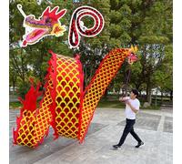 Carioca Malabares Cinta de Baile Dragon Poi con Escala y Cabeza, Arrojando Serpentina de Dragón Haciendo Malabarismos al Aire Libre, Poi de Dragón de Seda Fluida para Parque/ Patio Trasero/ Playa ( Co