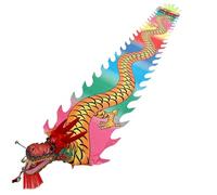 Carioca Malabares Pequeño Dragón Poi con Combo de Cabeza y Cuerda para Columpio, Cinta de Dragón de Seda China para Niños, Juegos d Fitness al Aire Libre para Jardín/ Parque/ Playa ( Color : Color , S