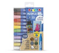 Carioca marcadores acrílicos de punta maxi, juego de 12 colores, rotu