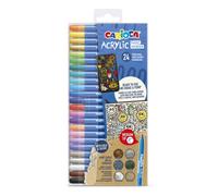 Carioca marcadores acrílicos de punta media, juego de 24 colores, rot