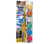 Carioca metallic pack de 6 temperas en botes de 25ml + pincel - superl