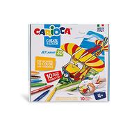 CARIOCA - Modelo Pop-Up 3D para Colorear Jet Junior, 10 Rotuladores
