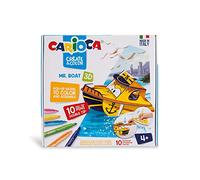 CARIOCA - Modelo Pop-Up 3D para Colorear Mr. Boat, 18 Rotuladores