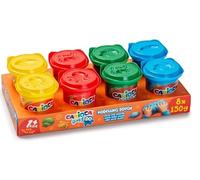 Carioca Pasta de Modelar para Bebé 1+ | Baby Do Plastilina para Niños a partir de 12 Meses | 4 Colores Surtidos | Se Seca al Aire y no Ensucia las Manos | 8 piezas de 150
