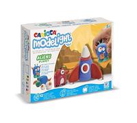 Carioca Set de juego Modelight Maxi Aliens | Modelo Aliens | Pasta de Modelar super elástica para niños | Sin gluten | Contiene 6 botes de 30grs. con herramientas y tutorial paso a paso