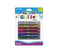 CARIOCA Pegamento Glitter Spark, Tubos de Pegamento de Colores, 10,5 ml, 6 Unidades