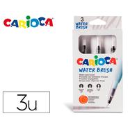 Carioca Pincel Recargable Agua Redondo Puntas Surtidas Caja de 3 Unidades