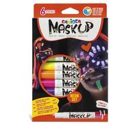 CARIOCA - Pinturas de Cara Neón Fluorescente, Maquillaje Lavable, 6 Barras