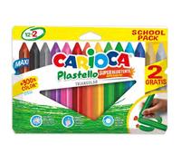 Carioca plastello maxi pack de 12+2 plasticeras triangulares - brillan