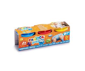 Carioca - Plastilina Niños +1 Año, Secado al Aire, Estuche 3 Uds | Kit de Inicio para Bebés, Pasta que Endurece al Aire, Perfecta para Jugar sin Dejar Molestos Residuos de Grasa