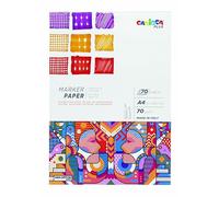 Carioca Plus Bloc de Papel para Dibujo | Bloc de Papel Fino y Brillante ideal para utilizar con Rotuladores | Tamaño A4 | 70 hojas | 70 g/m²