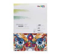 Carioca Plus Bloc de papel para dibujo | Bloc de papel grueso de grano fino ideal para esbozo y dibujar con lápices de colores| Tamaño A4 | 30 hojas | 140 g/m²