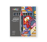 Carioca Plus Sketch Marker, marcadores de doble punta, colores surtidos, 10 unidades