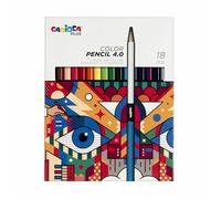 Carioca Plus Lápices de Color 4.0 | Caja con 18 Lápices de Colores de Madera con Mina Altamente Pigmentada y Suave para Dibujos a Nivel de Artista |Punta de Ø 4 mm