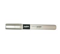 CARIOCA Plus Marcador acrílico a base de agua 2 mm - Juego de 6 rotuladores para todas las superficies - Punta Media - Resistente al sol y al agua (plata)