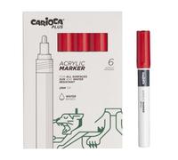 Carioca plus - marcador acrílico a base de agua, punta de 2 mm, marca