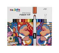 Carioca Plus - Rotuladores Acrílicos, Pintura Multisuperficie, Set de 12 | Tinta Opaca, Resistencia UV, Para Piedra, Madera y Cristal, Punta Resistente, Permanente, Secado Rápido, Calidad Profesional