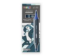 Carioca plus sketch marker - marcadores de doble punta, tonos azules,