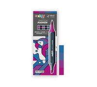 Carioca Plus Sketch Marker - Marcadores de doble punta, tonos morados, 4 unidades