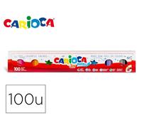 Carioca Rotuladores Joy Punta Fina | Caja especial de un metro de 100 rotuladores superlavables y con gran cobertura | Colores surtidos | Punta Ø 2,8 mm | 100 piezas