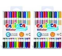 Carioca Rotuladores BiColor - 12 Uds (Paquete de 2)