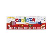 Carioca Rotuladores Joy Punta Fina | Caja de 50 Rotuladores Superlavables y con Gran Cobertura | Ideales para Dibujar y Colorear | Colores Surtidos | Punta Ø 2,8 mm | 50 piezas