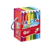 CARIOCA Rotuladores Jumbo Punta Maxi | Caja premium con asa de 30 rotuladores superlavables y con gran cobertura | Colores surtidos | Punta Ø 6 mm | 30 piezas