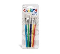 CARIOCA - Set de Pinceles Escolares Surtidos, Cerdas de Nailon, 5 Uds