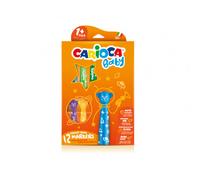 Carioca Baby Teddy, Rotuladores para Niños, Coloridos y Ergonómicos para los Pequeños, con Tinta Antibacteriana y Lavable, Colores Surtidos, 12 Piezas