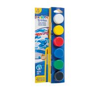 CARIOCA TEMPERA - Cepillo de pintura al agua (6 x 25 ml, 6 colores, 6 colores)