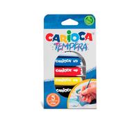 Carioca Témpera en Tubos | 5 Tubos de 12 ml, colores surtidos y brillantes, superlavables y mezclables, alta opacidad | Se aplica Sobre Materiales Porosos | 5 Piezas