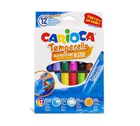 Carioca TEMPERELLO 42738 - Témperas Solidas en barra, 12 Colores, color/modelo surtido