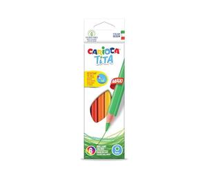 Carioca Tita Maxi - Caja de 6 lápices, multicolor