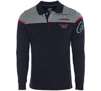 CARISMA Camiseta de manga larga informal para hombre, de corte regular con bordado de alta calidad, 3432 Negro XL