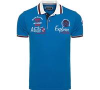 Carisma Polo de manga corta para hombre, 100 % algodón, con bordado, cómodo ajuste regular., Sachs, XXL