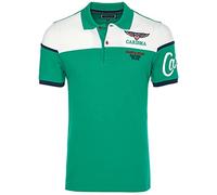 Carisma Polo de manga corta para hombre, 100 % algodón, con bordado, corte regular para la oficina y el tiempo libre., verde, L