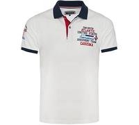 Carisma Polo de manga corta para hombre 100 % algodón ? Polo para hombre con bordado, agradable camiseta de corte regular para oficina y ocio 4664, WH, L
